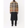 Burberry check wool-cotton zip-front shirt - Brown
