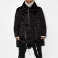 Rick Owens Bauhaus Fishtail oversized coat - Black