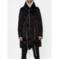 Rick Owens Bauhaus Fishtail oversized coat - Black