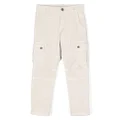 Brunello Cucinelli Kids garment-dyed cargo trousers - Neutrals