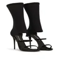 Dolce & Gabbana 105mm sock-style leather sandals - Black