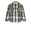 Fay Kids check-pattern shirt jacket - Neutrals