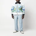 Casablanca graphic-print quilted jacket - White