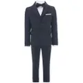 Moustache tuxedo four-piece suit - Blue