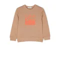Calvin Klein Kids logo print crew-neck sweatshirt - Neutrals
