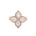 Roberto Coin 18kt rose-gold mother-of-pearl Princess Flower ring - Pink