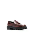 Tod's spike-stud embellished loafers - Brown
