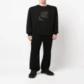 Karl Lagerfeld logo-patch crew neck sweatshirt - Black