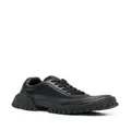 Emporio Armani leather low-top sneakers - Black