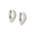 Balenciaga Loop twisted hoop earrings - Silver