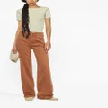 PAIGE high-waisted wide-leg jeans - Brown