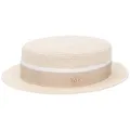 Maison Michel Auguste boater hat - Neutrals