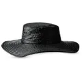 Maison Michel Lauren crinkled-finish hat - Black