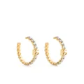 Dolce & Gabbana DG crystal-embellished hoop earrings - Gold