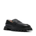 Stuart Weitzman almond-toe leather loafers - Black