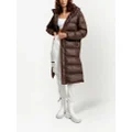 Unreal Fur crocodile-effect padded coat - Brown