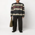 Junya Watanabe MAN intarsia-knit oversize jumper - Grey