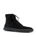 Tod's W.G. lace-up suede boots - Black