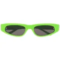 Balenciaga Eyewear logo-plaque cat-eye sunglasses - Green