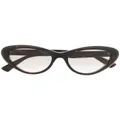 Gucci Eyewear tortoiseshell-effect cat-eye sunglasses - Brown