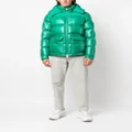 Moncler feather-down hooded puffer jacket - Green