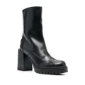 Furla ankle 90mm block heeled boots - Black