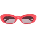 Balenciaga Eyewear oversized round-frame sunglasses - Red