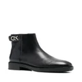 Calvin Klein 35mm logo-plaque ankle boots - Black