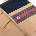 Tommy Hilfiger logo-plaque leather gloves - Brown