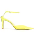 Stuart Weitzman crystal-embellished stiletto pumps - Yellow
