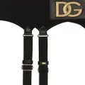 Dolce & Gabbana DG logo-plaque suspender belt - Black