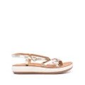 Ancient Greek Sandals crossover-strap leather sandals - Gold