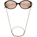 Gucci Eyewear logo round-frame sunglasses - Black
