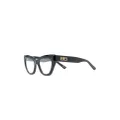 Balenciaga Eyewear logo-plaque cat-eye glasses - Black