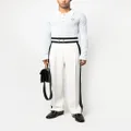 Casablanca high-waisted side stripe trousers - White