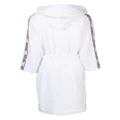 Moschino embroidered-logo belted dressing gown - White