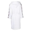 Moschino embroidered-logo belted dressing gown - White