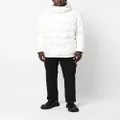 Moncler padded press-stud fastening coat - White