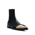 Jil Sander 35mm metallic-toe leather boots - Black