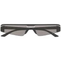 Balenciaga Eyewear Ski rectangular-frame sunglasses - Black