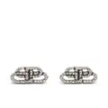 Balenciaga BB rhinestone-embellished stud earrings - Silver