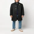 Mackintosh long-sleeve button-up trench coat - Black