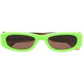 Off-White logo-print sunglasses - Green