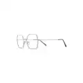 Epos oversized square frame glasses - Metallic
