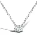 Pragnell 18kt white gold Windsor solitaire diamond pendant necklace - Silver