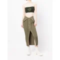 Dion Lee double-layered tube top - Green