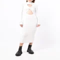 Dion Lee cut-detail knit dress - White