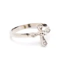 Dolce & Gabbana crystal-embellished cross ring - Silver