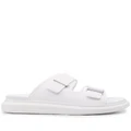 Alexander McQueen logo-buckle detail sandals - White