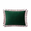 La DoubleJ deer-print velvet cushion - Red